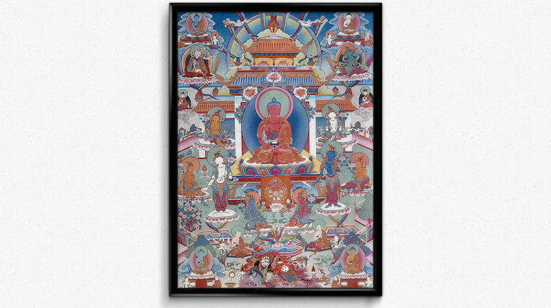 Amitabha Thangka Painting by Kumar Lama