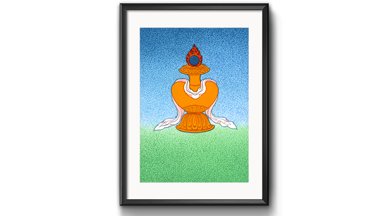 The Treasure Vase
(8 Auspicious Symbols) by Kumar Lama